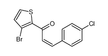 1-(3-bromothiophen-2-yl)-3-(4-chlorophenyl)prop-2-en-1-one结构式
