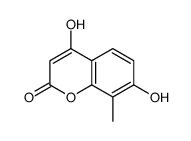 4,7-dihydroxy-8-methylchromen-2-one结构式