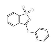 1,2-Benzisothiazole,3-(phenylthio)-, 1,1-dioxide Structure