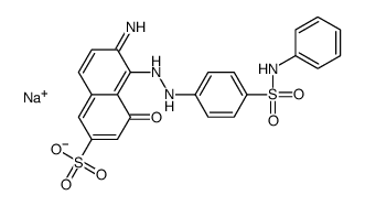 sodium 6-amino-5-[(4-anilinosulphonylphenyl)azo]-4-hydroxynaphthalene-2-sulphonate structure