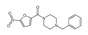 Piperazine, 1-[(5-nitro-2-furanyl)carbonyl]-4-(phenylmethyl)- Structure