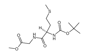 N-(tert-butyloxycarbonyl)-D-methionylglycine methyl ester Structure