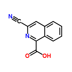 3-Cyano-1-isoquinolinecarboxylic acid Structure