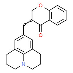 2,3-Dihydro-3-[[(2,3,6,7-tetrahydro-1H,5H-benzo[ij]quinolizin)-9-yl]methylene]-4H-1-benzopyran-4-one结构式