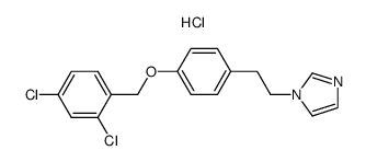(2,4-Dichlorobenzyl)-{4-[2-(1-imidazolyl)-ethyl]-phenyl}-ether, hydrochloride Structure