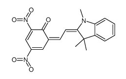 2,4-dinitro-6-[2-(1,3,3-trimethylindol-2-ylidene)ethylidene]cyclohexa-2,4-dien-1-one结构式