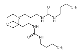 3-butyl-1-[3-[4-[3-(butylcarbamoylamino)propyl]piperazin-1-yl]propyl]urea结构式