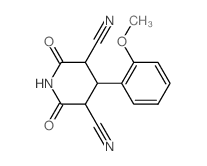 4-(2-methoxyphenyl)-2,6-dioxo-piperidine-3,5-dicarbonitrile Structure