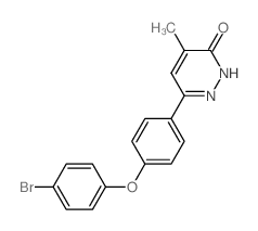 3(2H)-Pyridazinone,6-[4-(4-bromophenoxy)phenyl]-4-methyl-结构式