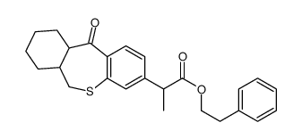 2-phenylethyl 2-(11-oxo-6a,7,8,9,10,10a-hexahydro-6H-benzo[c][1]benzothiepin-3-yl)propanoate结构式