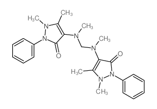 3H-Pyrazol-3-one,4,4'-[methylenebis(methylimino)]bis[1,2-dihydro-1,5-dimethyl-2-phenyl-结构式
