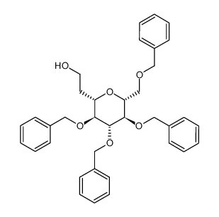 2-(2',3',4',6'-tetra-O-benzyl-β-D-glucopyranosyl)ethanol Structure