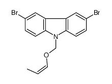 3,6-dibromo-9-(prop-1-enoxymethyl)carbazole结构式