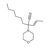 2-hexyl-2-morpholino-3-pentenenitrile结构式