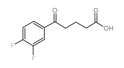 5-(3,4-二氟苯基)-5-氧代戊酸结构式