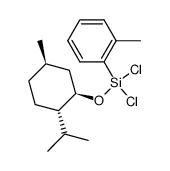 (-)-dichloro-[(1R,2S,5R)-menthyloxy]-(2-methylphenyl)silane结构式