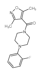 (3,5-二甲基-4-异噁唑基)[4-(2-氟苯基)-1-哌嗪基]-甲酮结构式