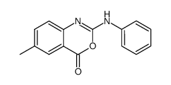 6-Methyl-2-phenylamino-4H-3,1-benzoxazin-4-one结构式