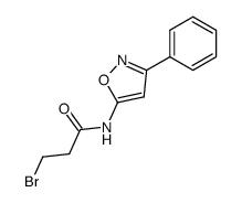 3-bromo-N-(3-phenyl-5-isoxazolyl)propanamide Structure