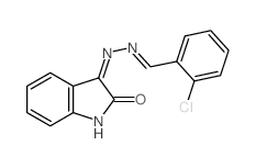 Benzaldehyde, 2-chloro-,2-(1,2-dihydro-2-oxo-3H-indol-3-ylidene)hydrazone结构式