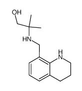 2-methyl-2-(((1,2,3,4-tetrahydroquinolin-8-yl)methyl)amino)propan-1-ol结构式