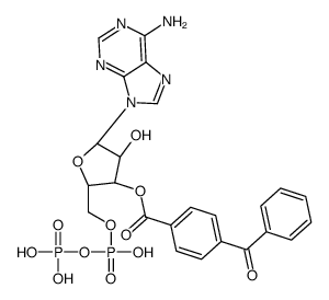 3'-O-(4-benzoyl)benzoyladenosine diphosphate结构式