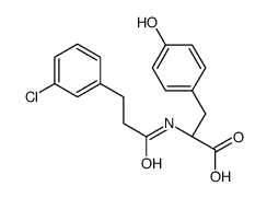 (2S)-2-[3-(3-chlorophenyl)propanoylamino]-3-(4-hydroxyphenyl)propanoic acid结构式