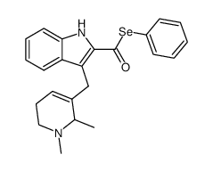 Se-phenyl 3-((1,2-dimethyl-1,2,5,6-tetrahydro-3-pyridyl)methyl)-1H-2-indolecarboselenoate Structure