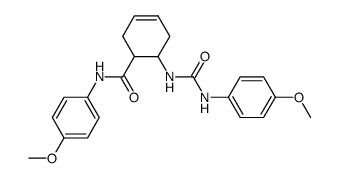 N-(4-methoxyphenyl)-6-(3-(4-methoxyphenyl)ureido)cyclohex-3-ene-1-carboxamide结构式