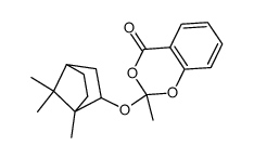 2-((-)-bornyloxy)-2-methyl-4H-1,3-benzodioxin-4-one Structure