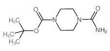 4-氨基甲酰基哌嗪-1-羧酸叔丁酯结构式