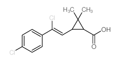 3-(2-Chloro-2-(4-chlorophenyl)vinyl)-2,2-dimethylcyclopropanecarboxylic acid Structure