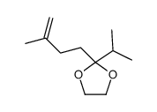 2-(3-methylbut-3-enyl)-2-propan-2-yl-1,3-dioxolane结构式