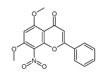 5,7-dimethoxy-8-nitro-2-phenylchromen-4-one结构式