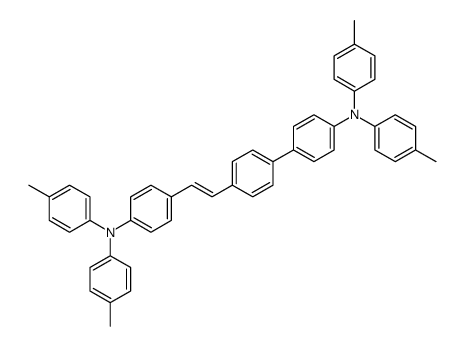 4'-[2-[4-[Bis(4-methylphenyl)amino]phenyl]ethenyl]-N,N-bis(4-methylphenyl)-[1,1'-biphenyl]-4-amine结构式