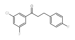 3'-CHLORO-5'-FLUORO-3-(4-FLUOROPHENYL)PROPIOPHENONE structure