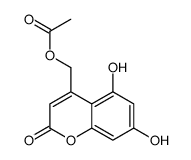 (5,7-dihydroxy-2-oxochromen-4-yl)methyl acetate结构式