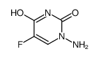 1-amino-5-fluoropyrimidine-2,4-dione结构式