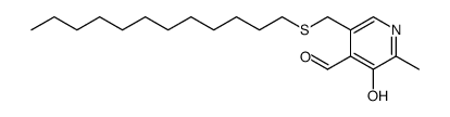 4-Pyridinecarboxaldehyde, 5-[(dodecylthio)methyl]-3-hydroxy-2-methyl Structure