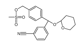 [4-[(S)-(3-cyanophenyl)-(oxan-2-yloxy)methyl]phenyl]methyl methanesulfonate结构式
