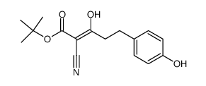 tert-butyl (Z)-2-cyano-3-hydroxy-5-(4-hydroxyphenyl)pent-2-enoate Structure