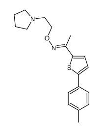 (E)-1-[5-(4-methylphenyl)thiophen-2-yl]-N-(2-pyrrolidin-1-ylethoxy)ethanimine结构式