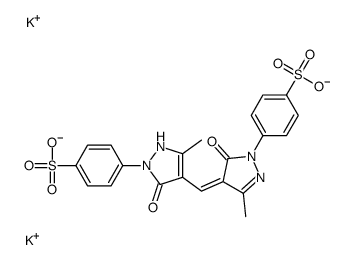 dipotassium p-[4,5-dihydro-4-[[5-hydroxy-3-methyl-1-(4-sulphonatophenyl)-1H-pyrazol-4-yl]methylene]-3-methyl-5-oxo-1H-pyrazol-1-yl]benzenesulphonate picture