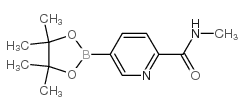 N-甲基-5-(4,4,5,5-四甲基-1,3,2-二氧硼杂环戊烷-2-基)吡啶甲酰胺结构式