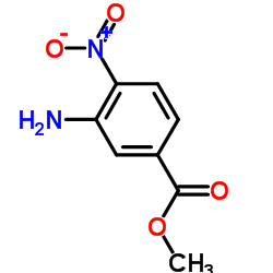3-氨基-4-硝基苯甲酸甲酯结构式