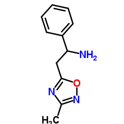 2-(3-Methyl-[1,2,4]oxadiazol-5-yl)-1-phenyl-ethylamine结构式