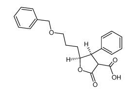 (4R,5S)-5-(3-Benzyloxy-propyl)-2-oxo-4-phenyl-tetrahydro-furan-3-carboxylic acid Structure