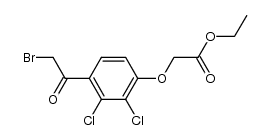(dichloro-2,3 bromoacetyl-4 phenoxy)acetate d'ethyle结构式