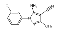 5-氨基-4-氰基-1-(3-氯苯基)-3-甲基吡唑结构式