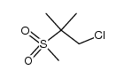 1-chloro-2-methyl-2-(methylsulfonyl)propane结构式